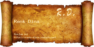Renk Dina névjegykártya